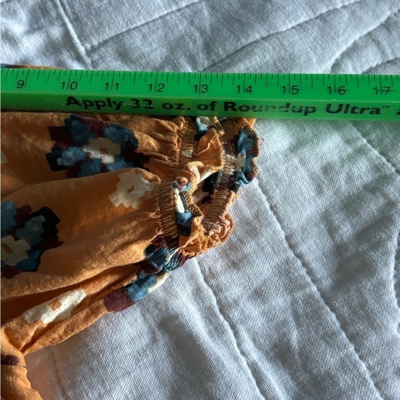 Women’s Sonoma Colorful short sleeve blouse. L Burnt Orange. - Picture 6 of 10
